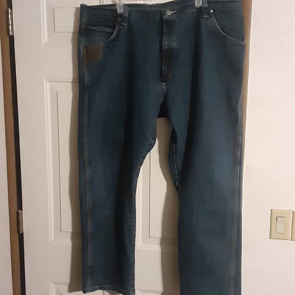 Wrangler Riggs Workwear Men's Blue Denim Jeans Size 42x30 - Picture 4 of 8